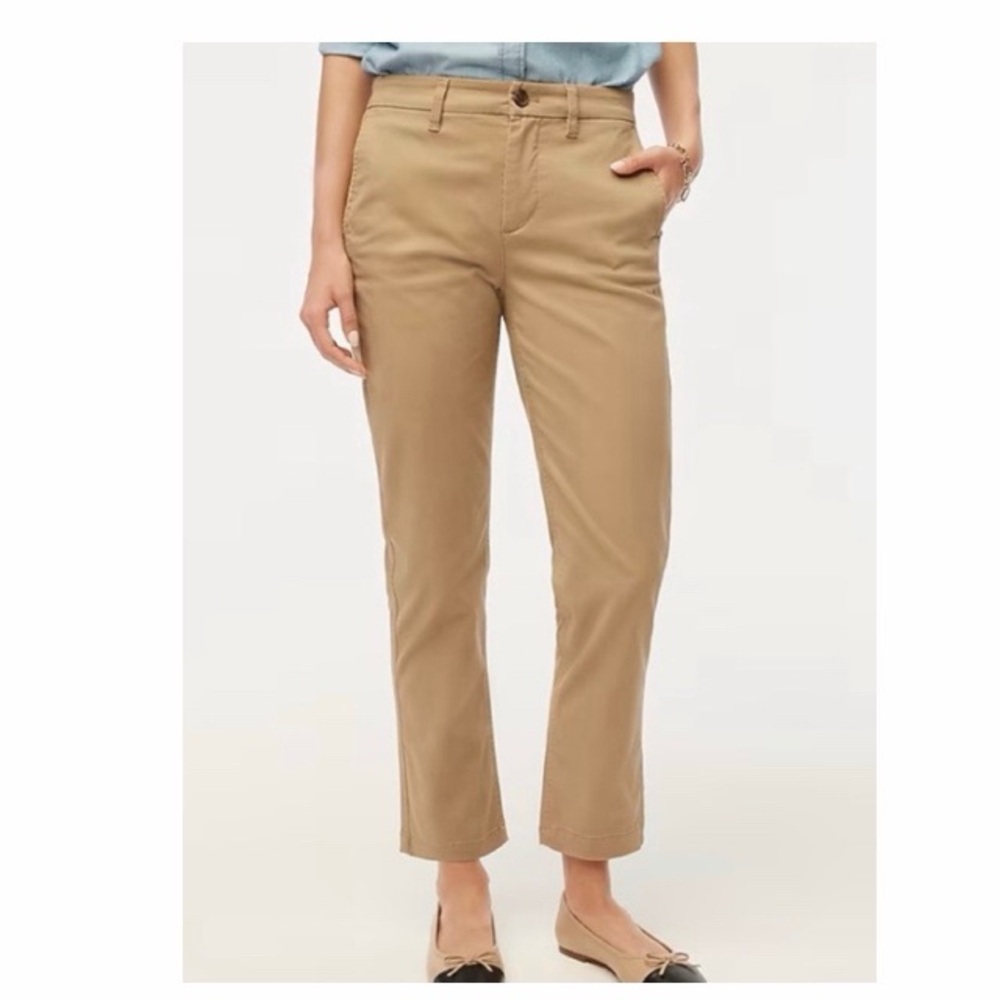 J. Crew Factory Tan Straight-Leg Chinos